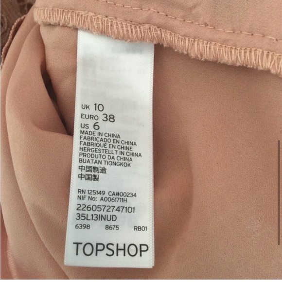 Top shop Lace Dress in Blush Pink/Peach - Picture 6 of 6